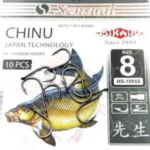 Haczyki Mikado Sensual Chinu z zadziorami nr 8