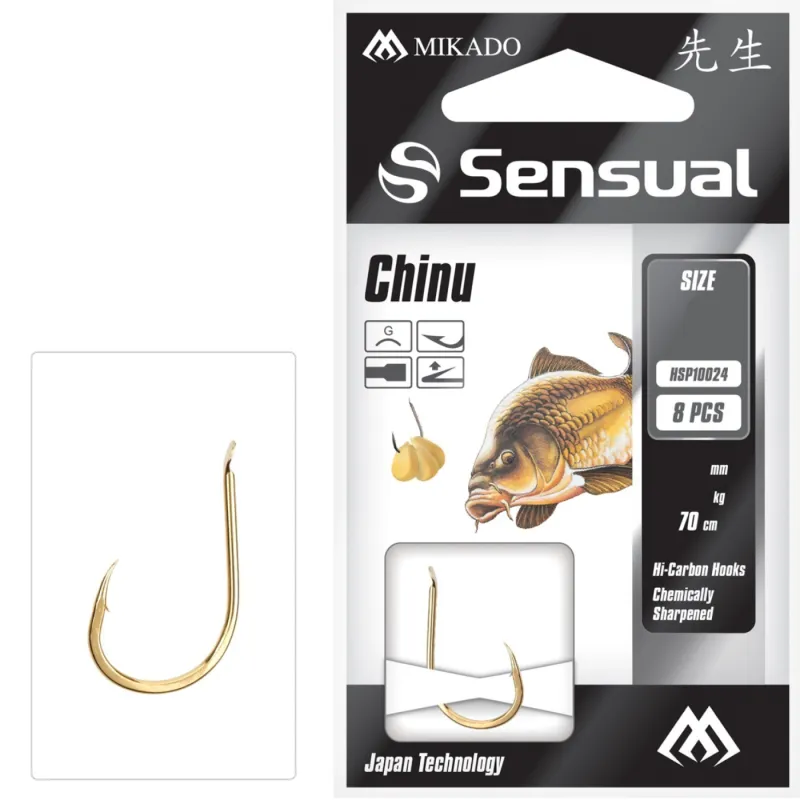 Gotowe Przypony Mikado Sensual Chinu nr 2 / 0.25 mm – mocne i niezawodne przypony karpiowe