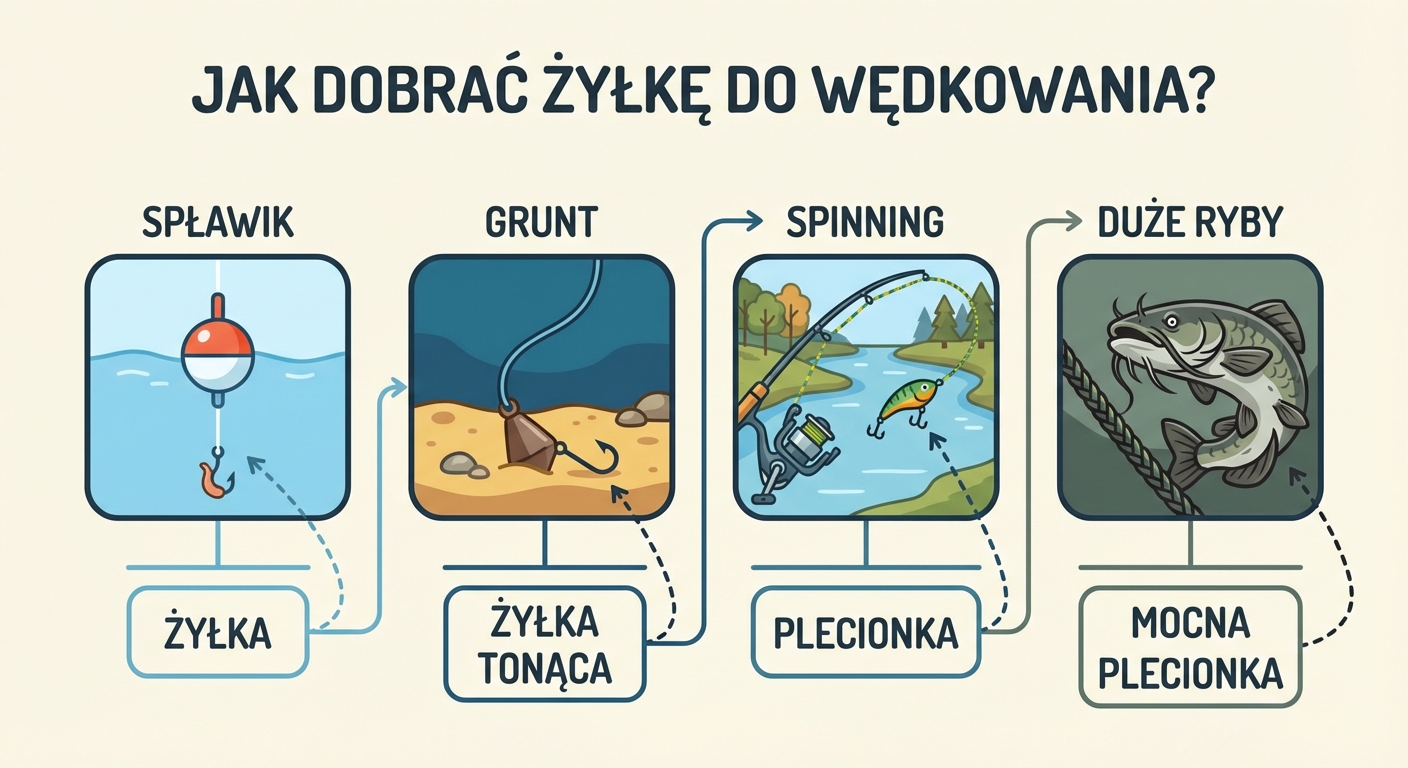jak dobrac zylke do wedkowania